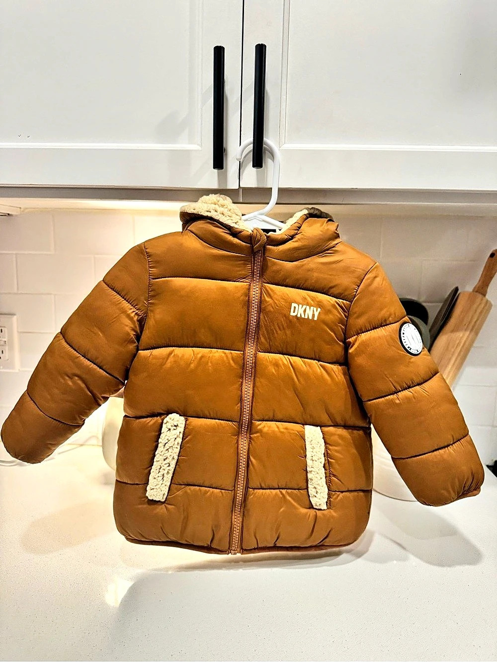 DKNY Kids Brown Puffer Jacket Like New